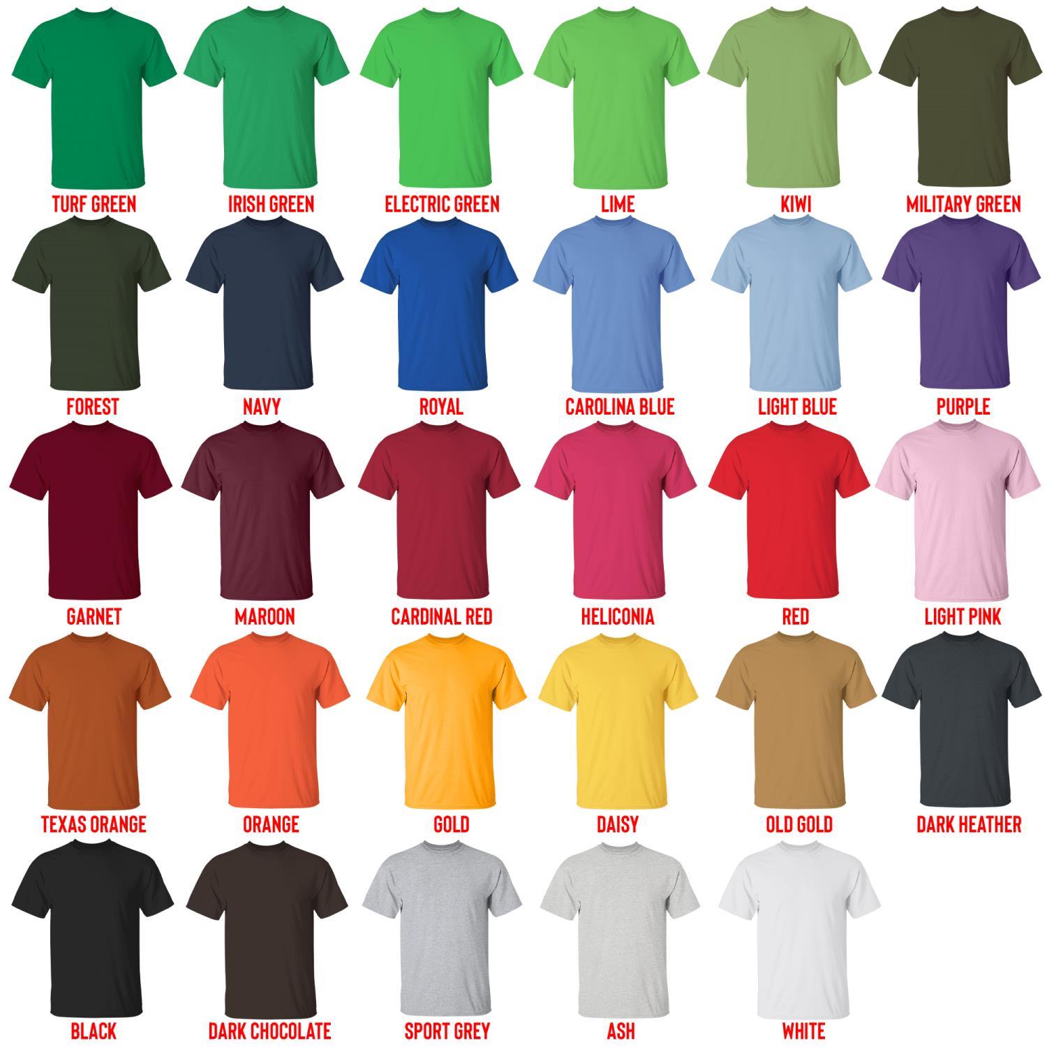 t shirt color chart - Sword Art Online Merch