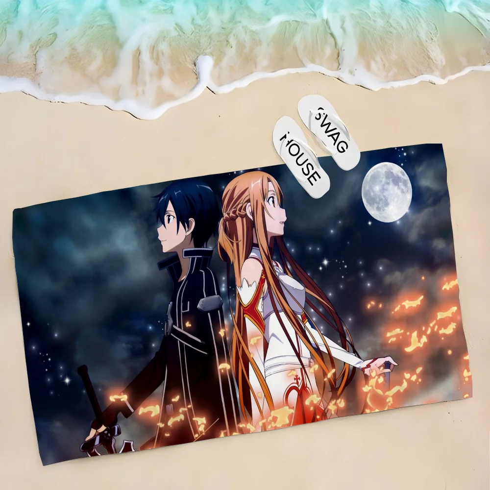 Hot Search Sword Art Online Anime Towel Beach Towel