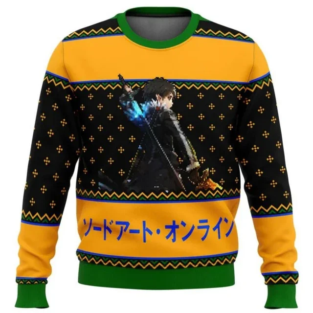 Sword Art Online Orange Ugly Christmas Sweater