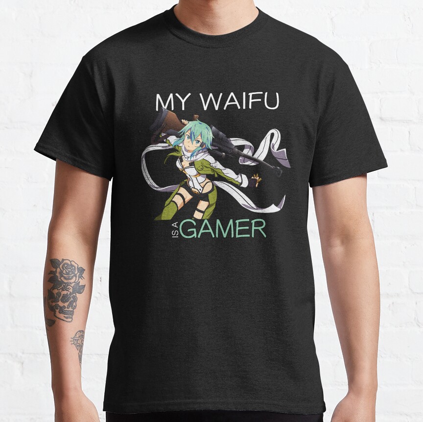 Sinon Waifu Inspired Anime Shirt T-shirt - Image 4