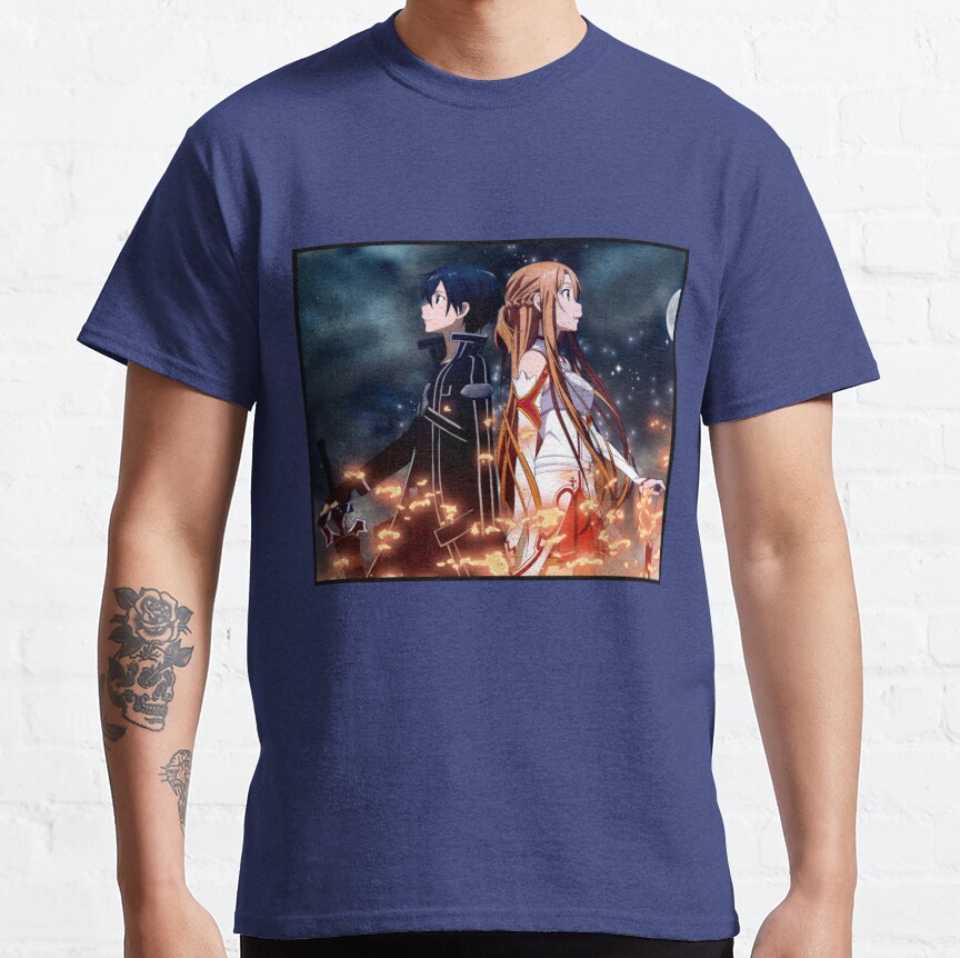 Asuna And Kirito Swort Art Online T-shirt - Image 5