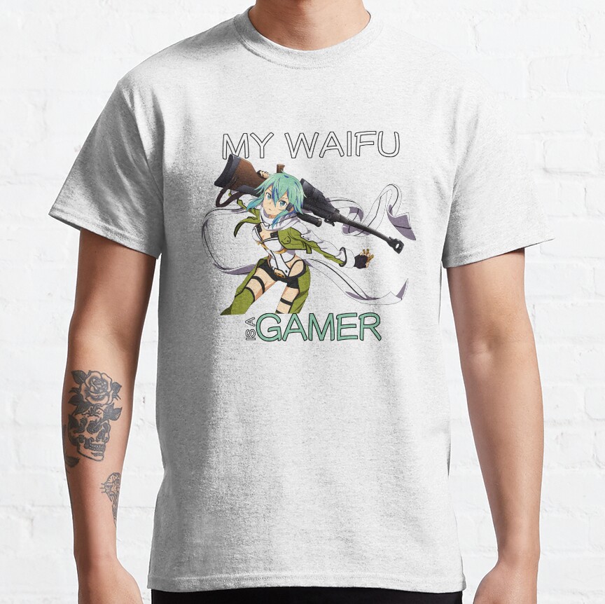 Sinon Waifu Inspired Anime Shirt T-shirt - Image 2