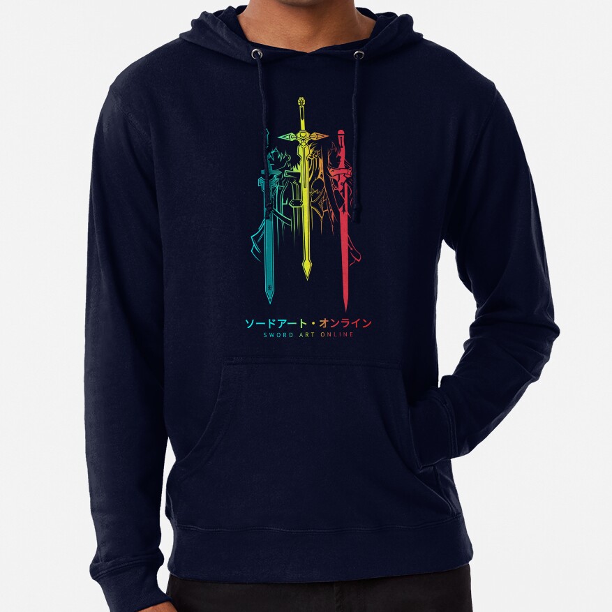 Vibrant Sword Silhouette Design Hoodie - Image 6