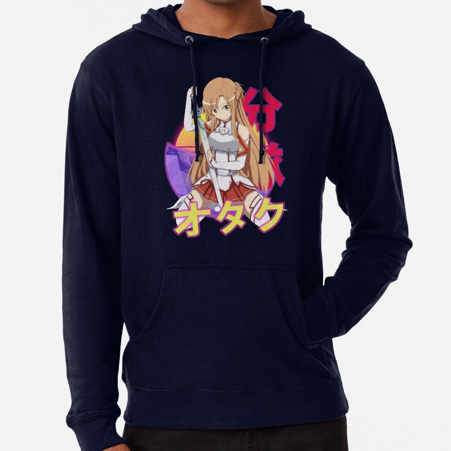 Asuna Yuuki Retro Sunset Design Hoodie - Image 6