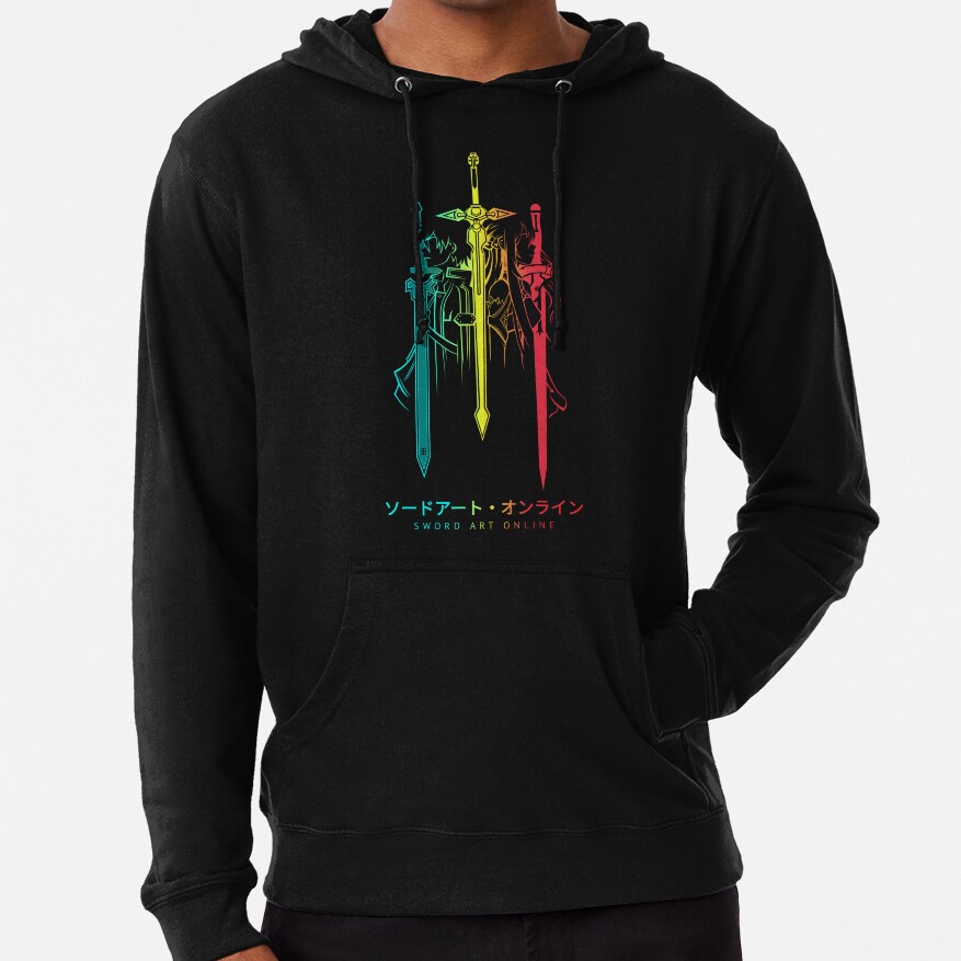 Vibrant Sword Silhouette Design Hoodie