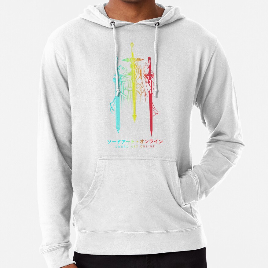 Vibrant Sword Silhouette Design Hoodie - Image 2
