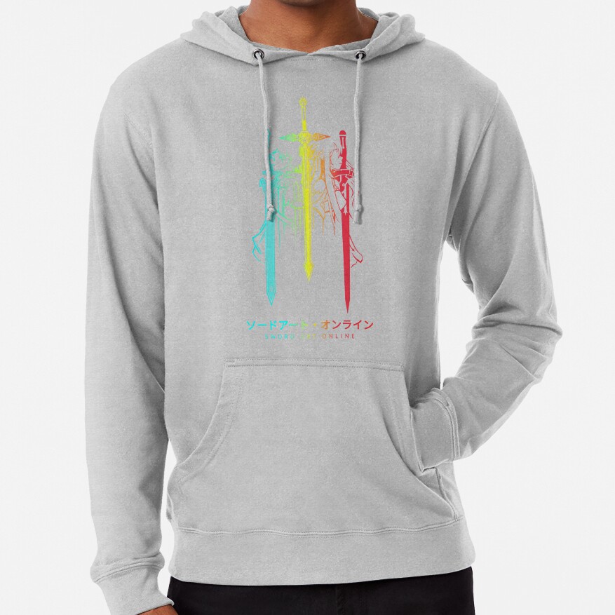 Vibrant Sword Silhouette Design Hoodie - Image 5