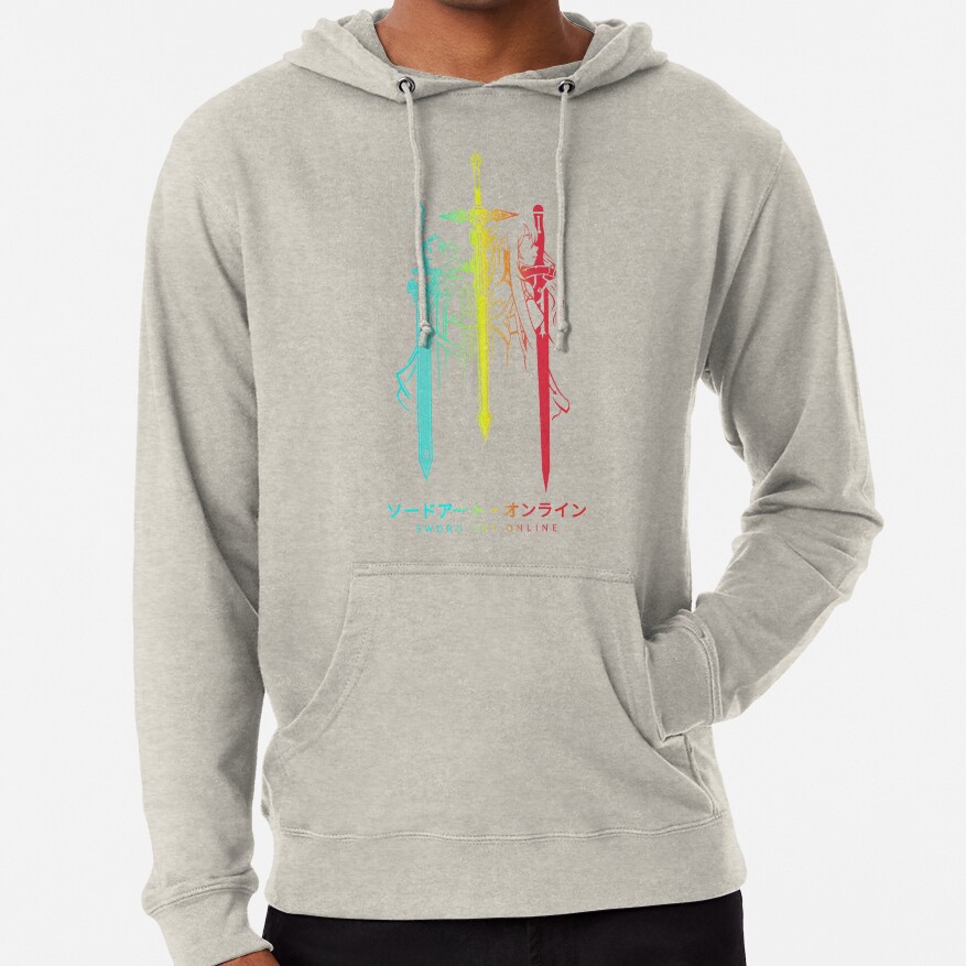 Vibrant Sword Silhouette Design Hoodie - Image 4