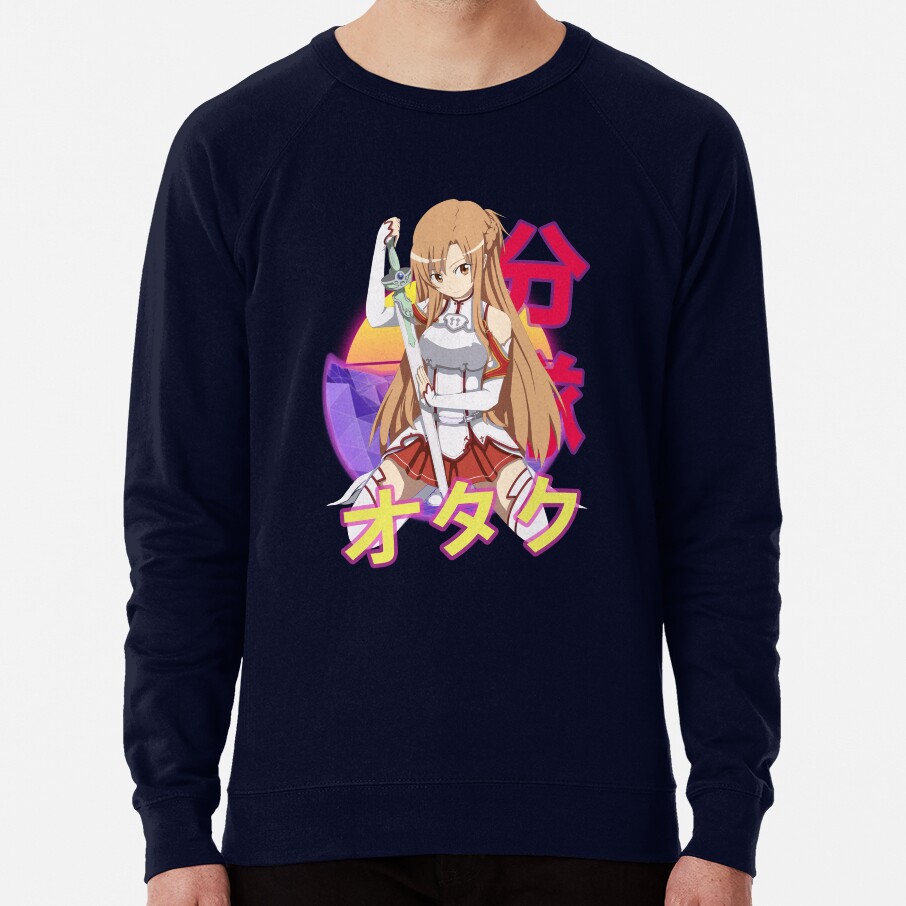 Asuna Yuuki Retro Sunset Design Sweatshirt - Image 6