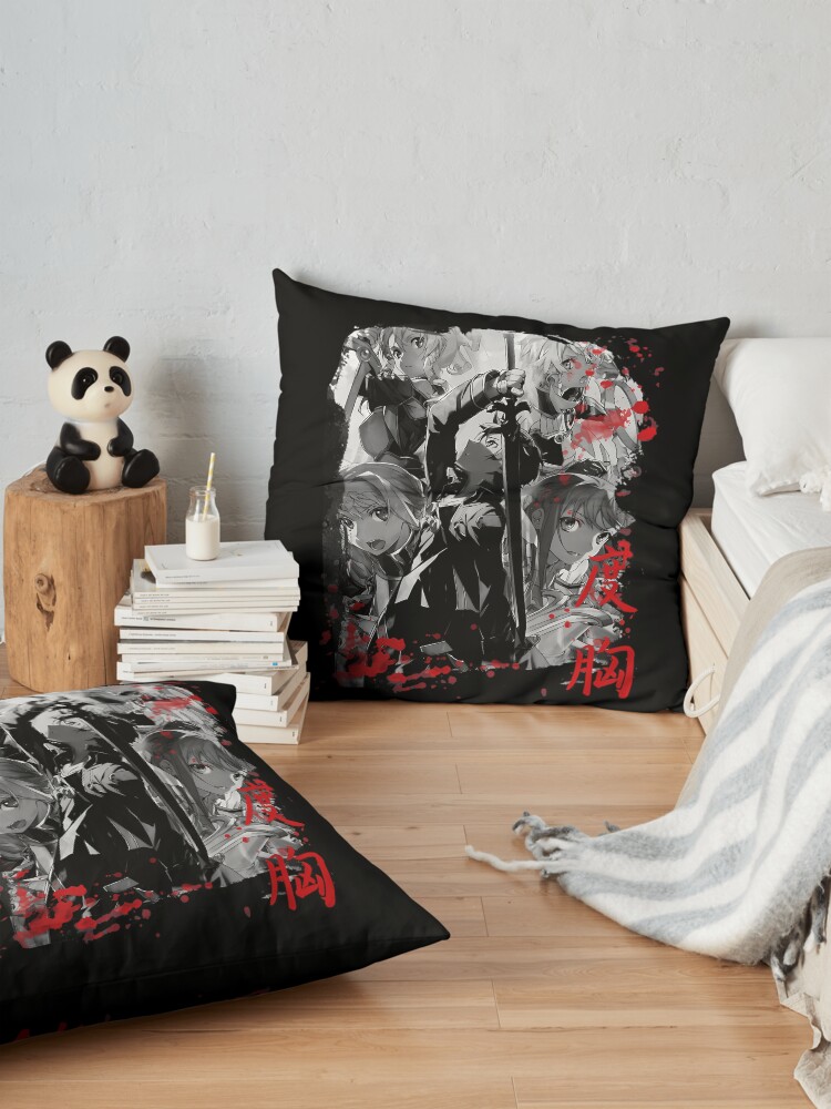 Black And White Kirito Fight Throw Pillow - Image 2