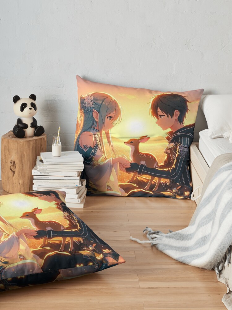 Sword Art Online Kirito X Asuna Throw Pillow - Image 2