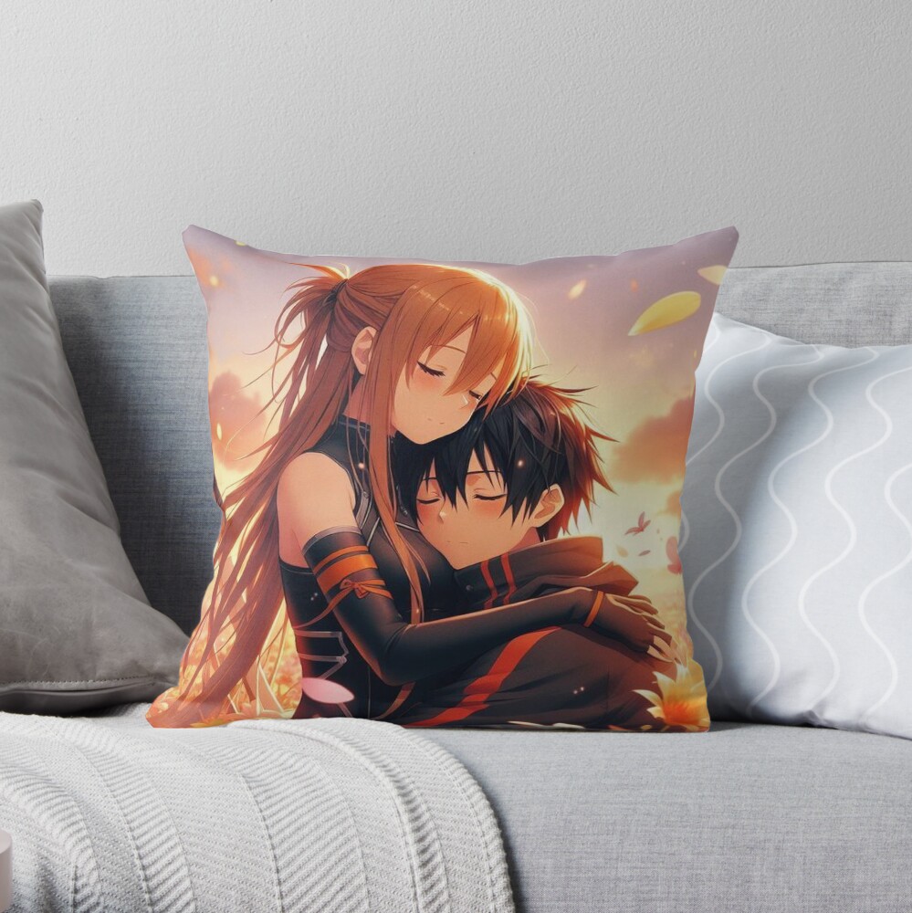 Sword Art Online Kirito X Asuna Throw Pillow