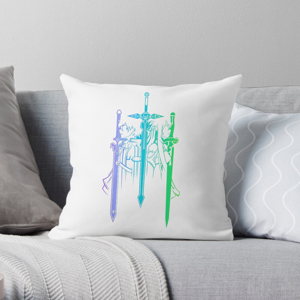 The Three Best Sword Throw Pillow