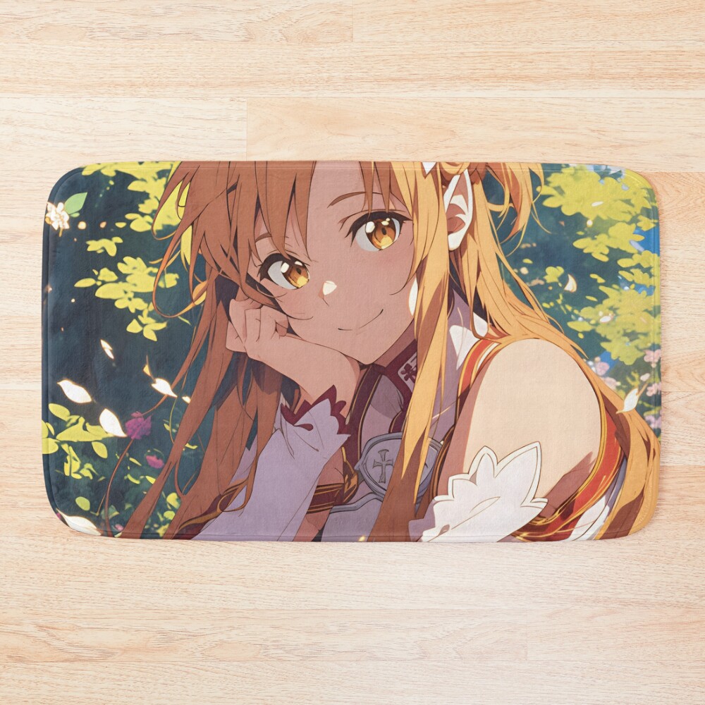 Asuna Sao Cute Anime Girl Bath Mat