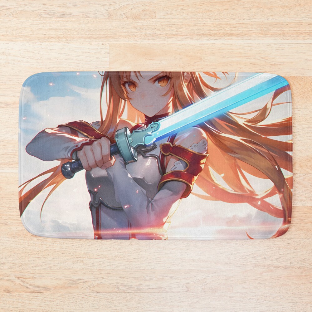 Asuna Sao Cute Anime Girl Bath Mat