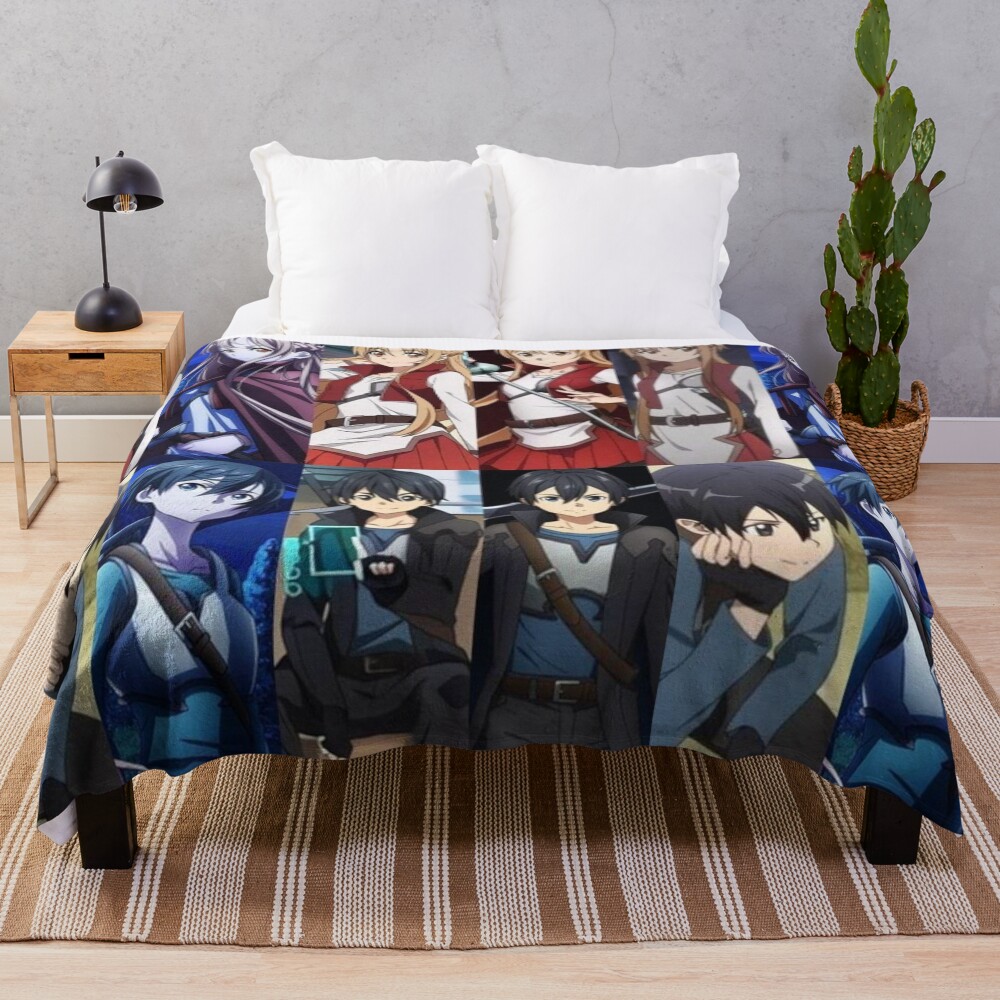 Sword Art Online Kirito X Asuna Throw Blanket
