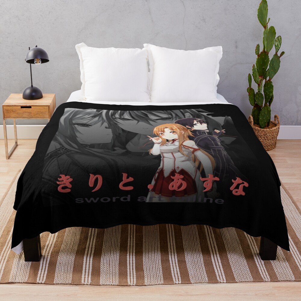 Kirito And Asuna Love Throw Blanket