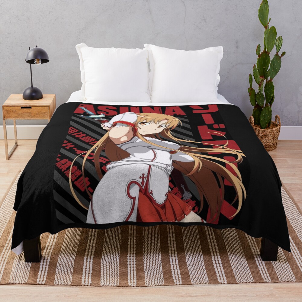Sword Art Online Yuuki Asuna Throw Blanket