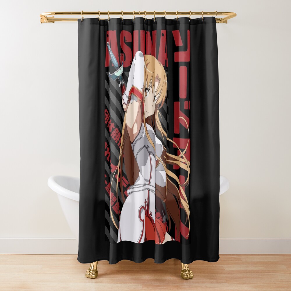 Sword Art Online Yuuki Asuna Shower Curtain