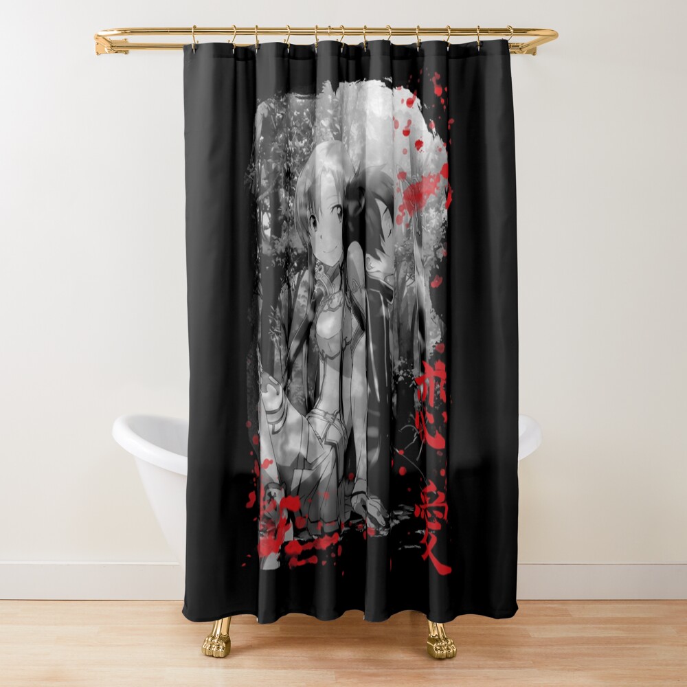 Asuna And Kirito Happily Art Shower Curtain