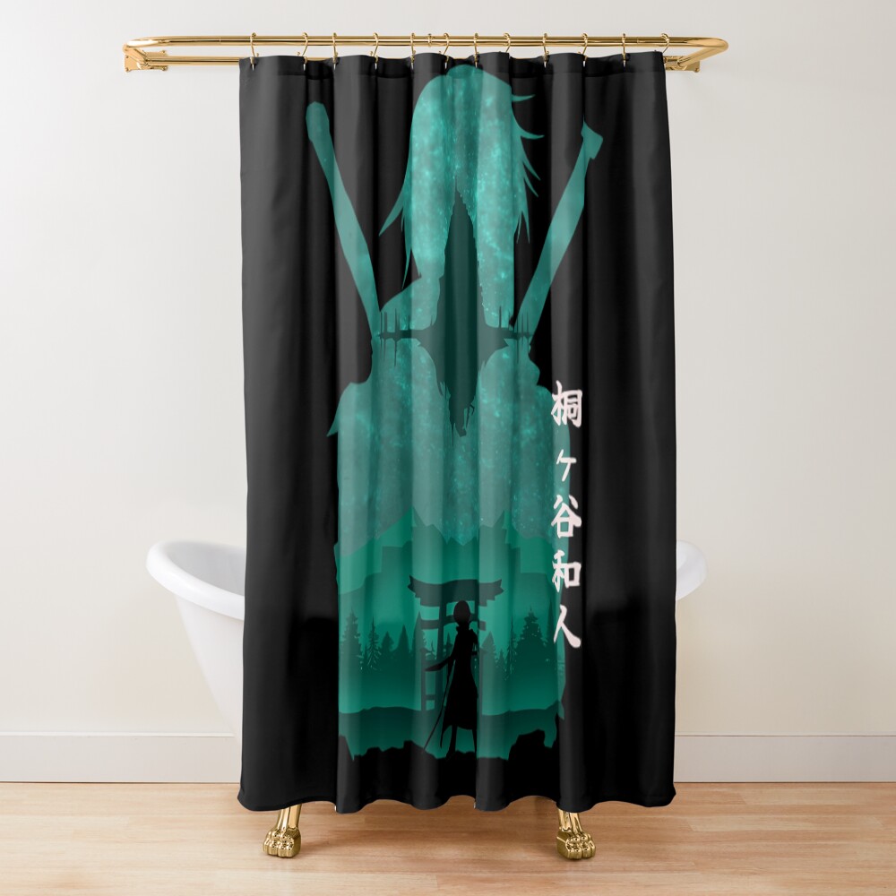 Anime Space Kirito Sword Shower Curtain