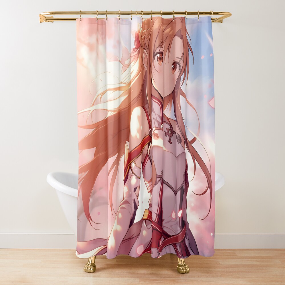 Asuna Sao Cute Anime Girl Shower Curtain
