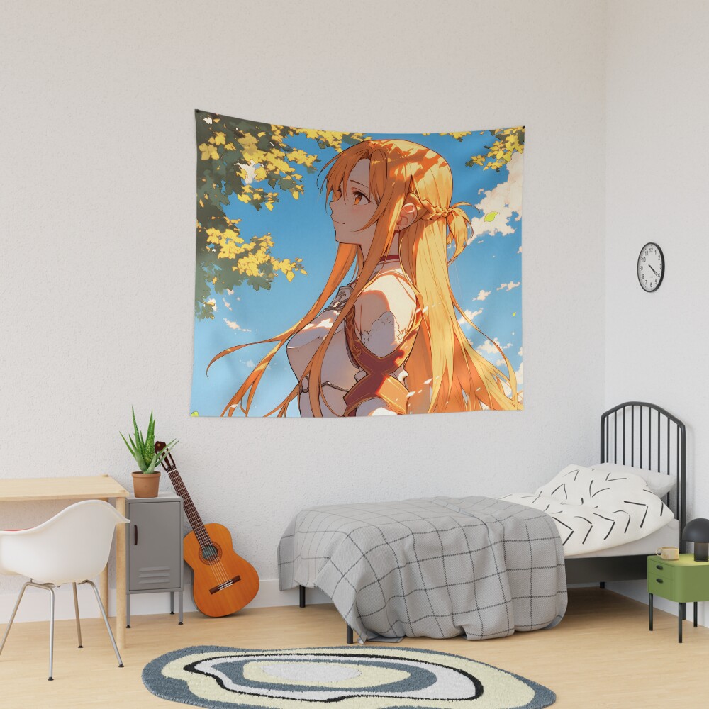 Asuna Sao Cute Anime Girl Tapestry